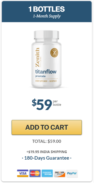 TitanFlow starter package with 1 bottles for a 60-day supply at discounted price